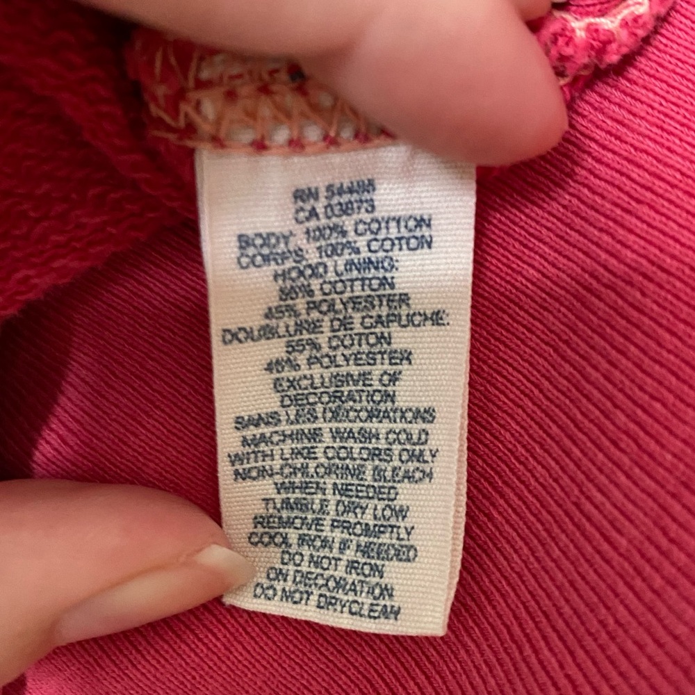 American Eagle Women’s 3/4 Sleeve Hooded Sweatshirt | Small | Pink - Picture 4 of 4